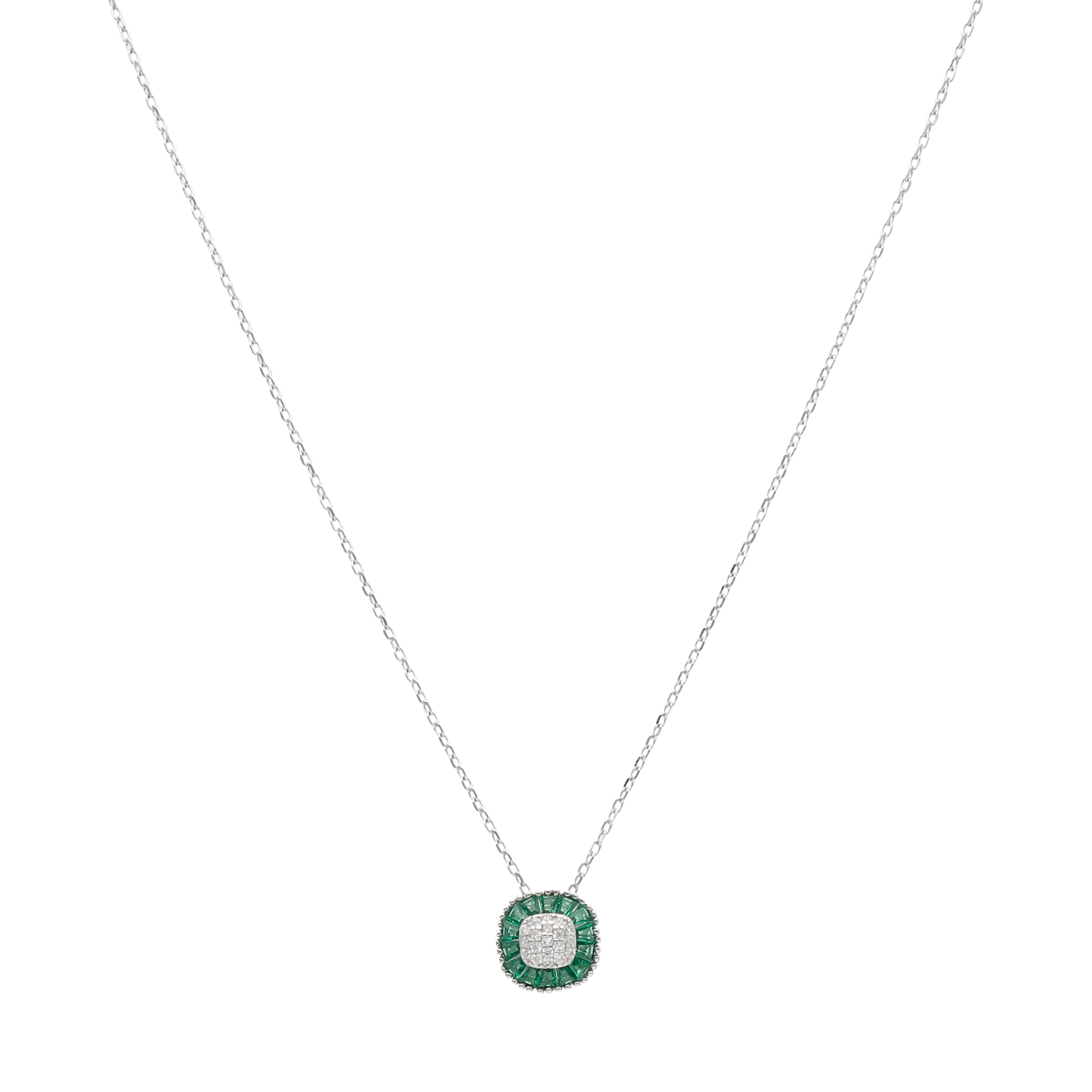 Collar circonias 2 colores plata