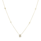Collar/Choker dije baguettes circonias plata
