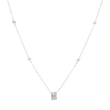 Collar/Choker dije baguettes circonias plata