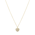Collar corazón madre perla mamá circonias plata