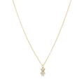 Collar oso madre perla plata