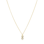 Collar oso madre perla plata