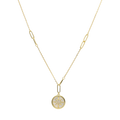 Collar estrella del norte madre perla plata