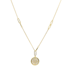 Collar estrella del norte madre perla plata