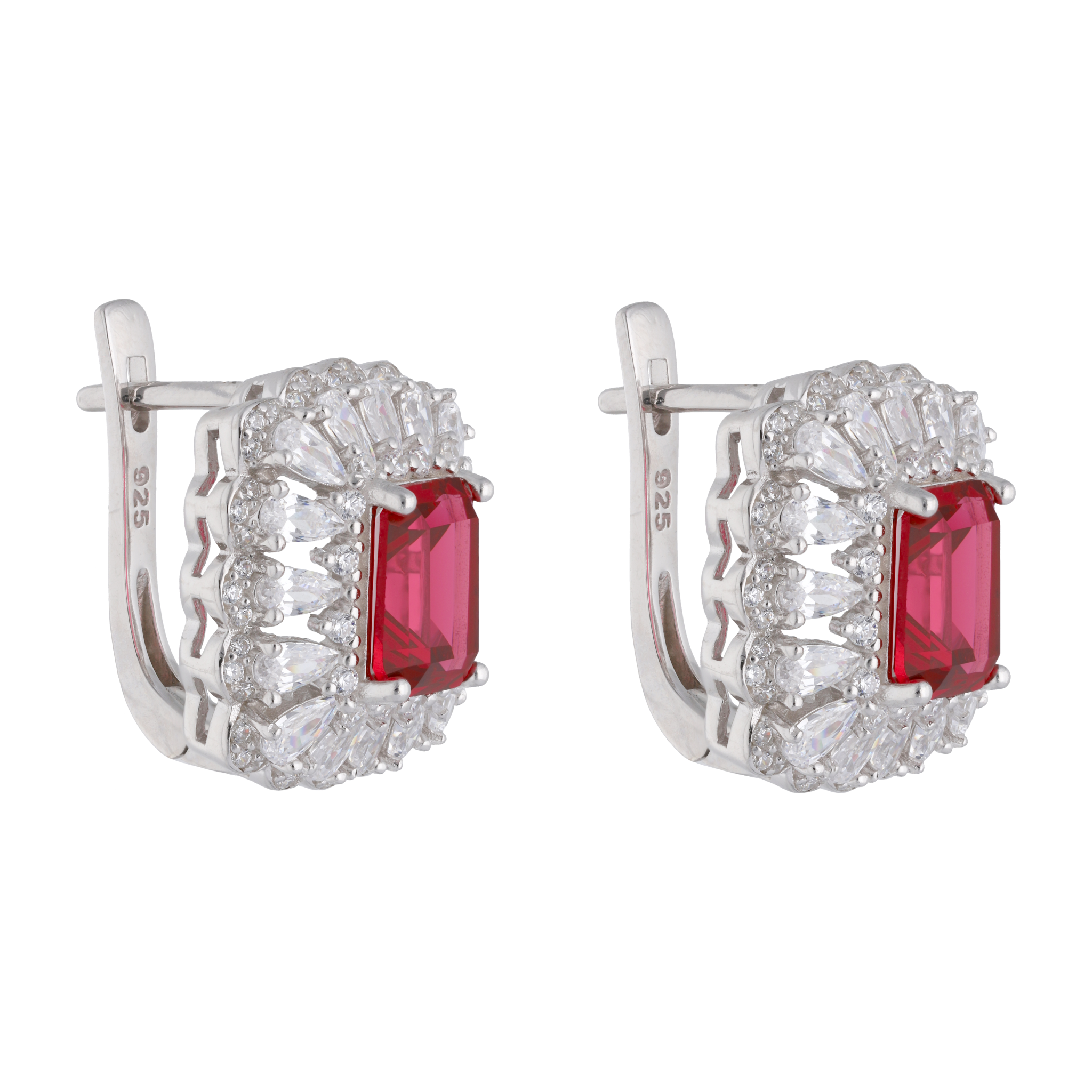 Aretes circonia color plata