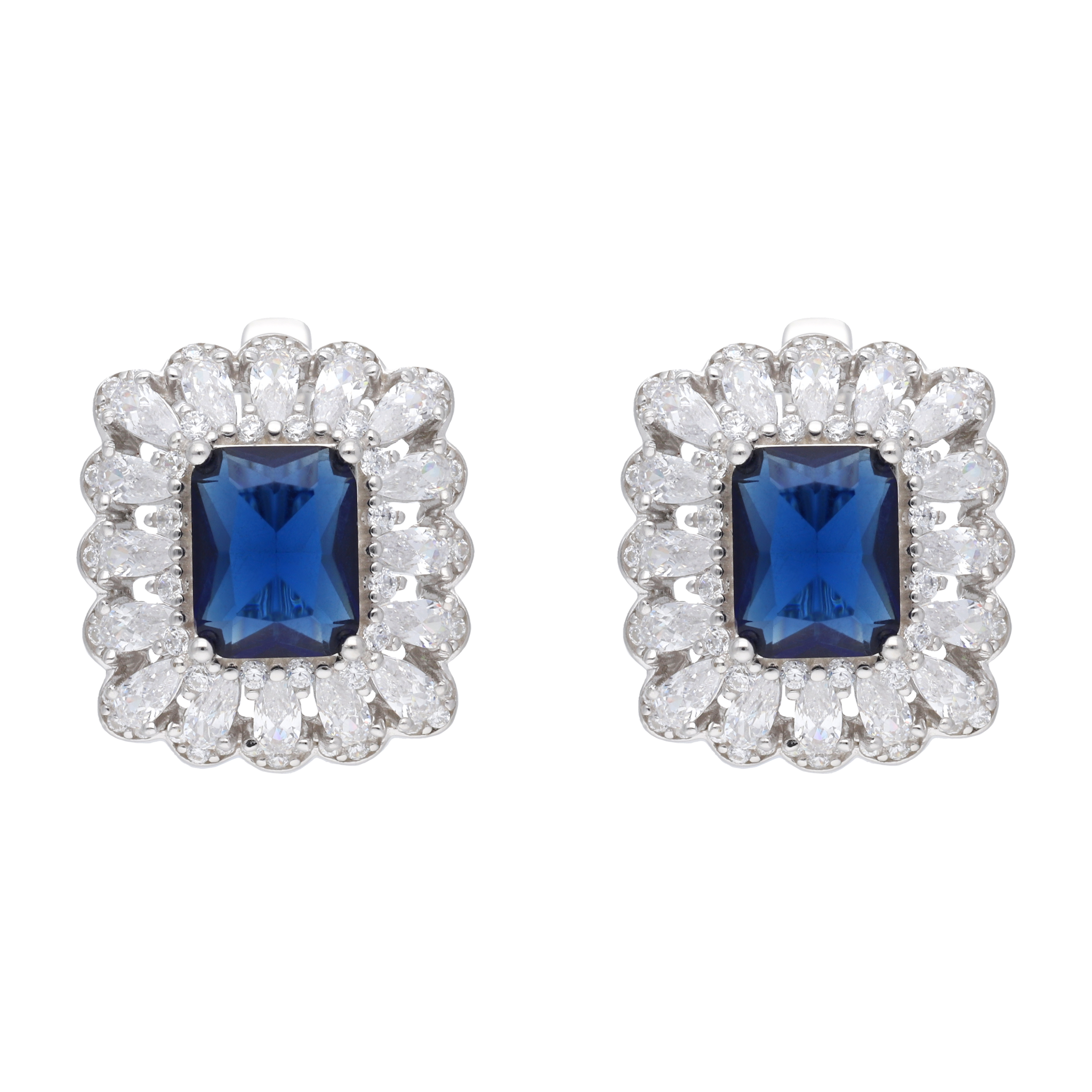 Aretes circonia color plata