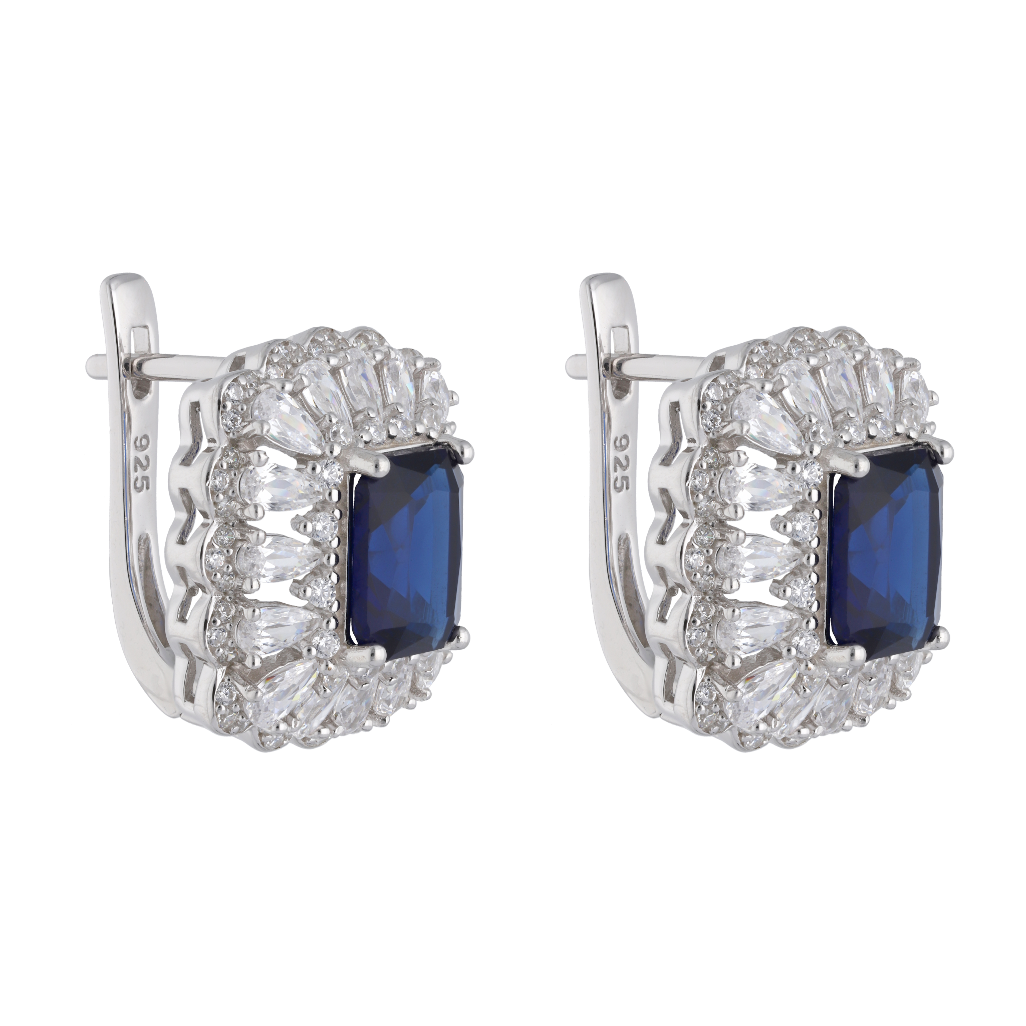 Aretes circonia color plata