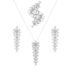 Set anillo/aretes/collar circonias plata