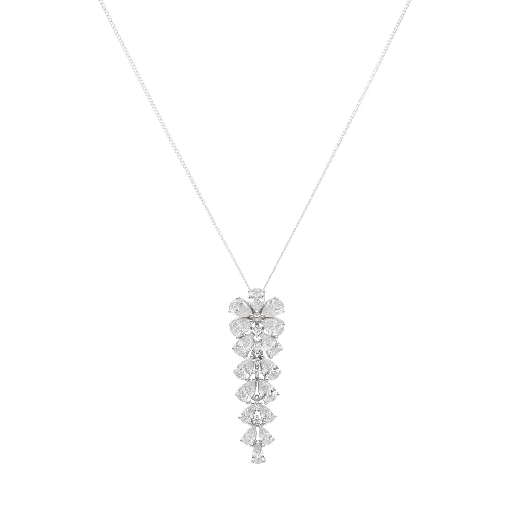 Set anillo/aretes/collar circonias plata