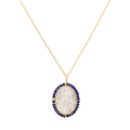 Collar Milagrosa madre perla bisel piedras plata