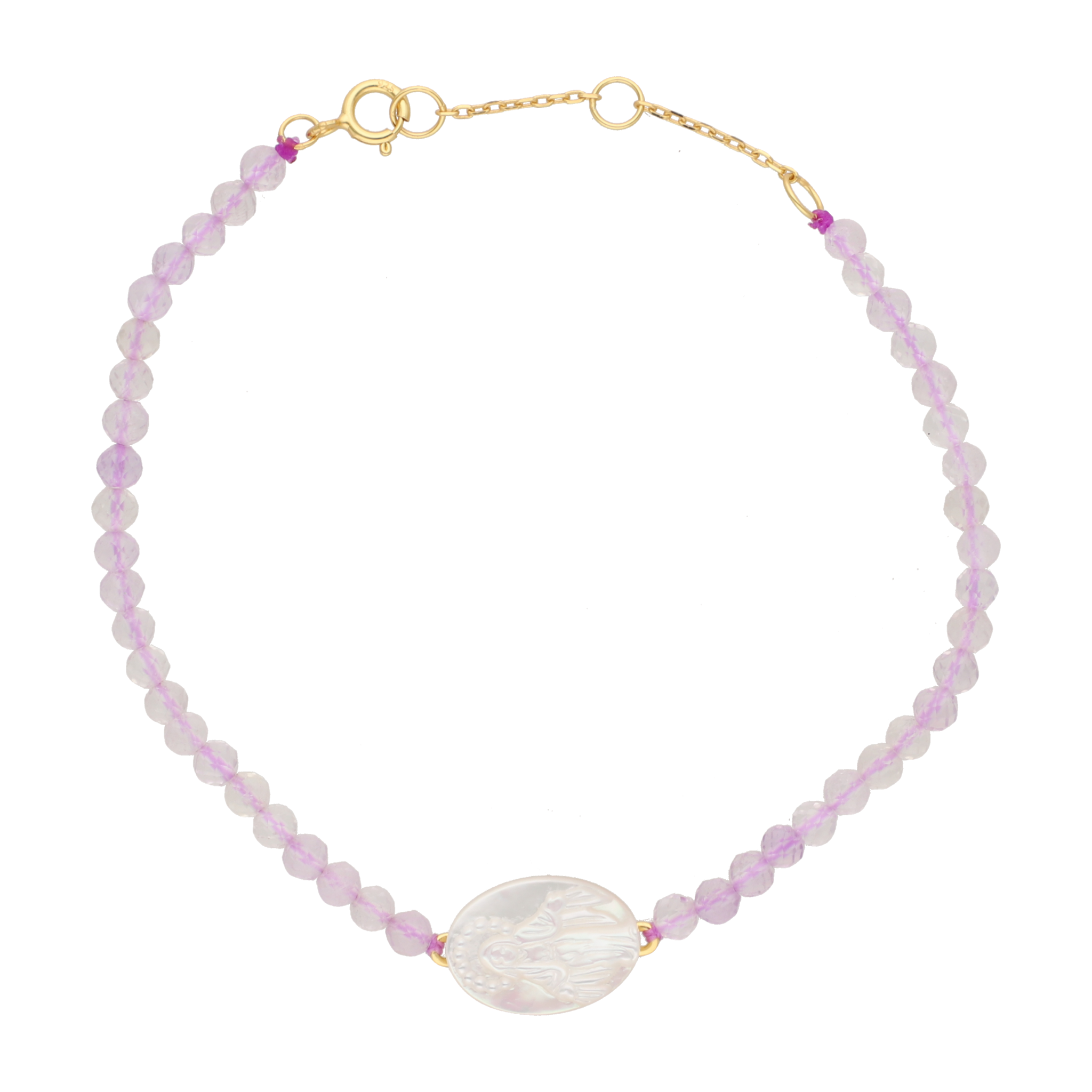 Pulsera piedras Milagrosa plata