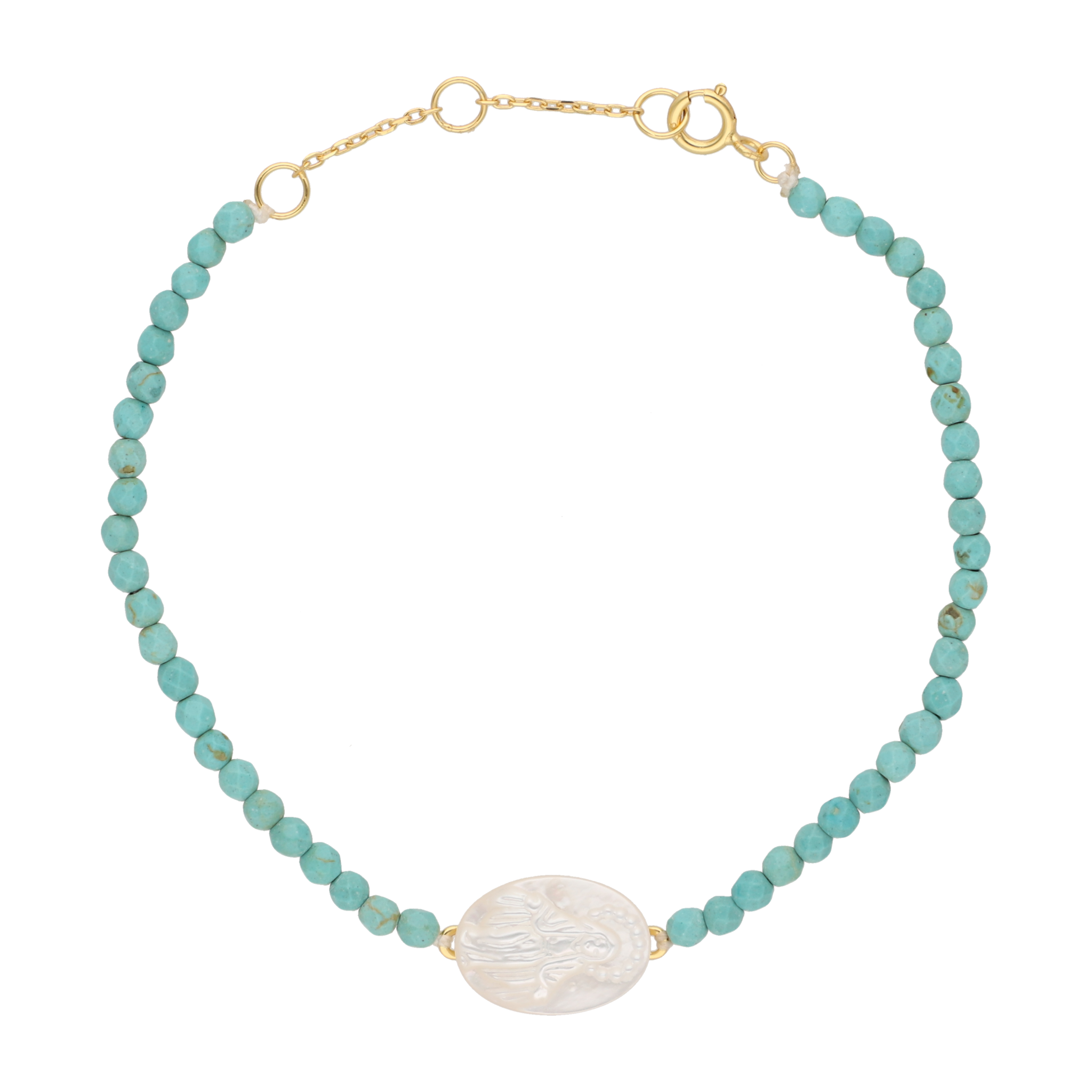 Pulsera piedras Milagrosa plata
