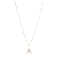 Collar inicial piedras colores y perlas plata