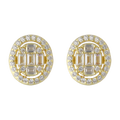 Broquel oval circonias baguettes plata