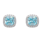 Broquel cushion circonia azul/rosa plata