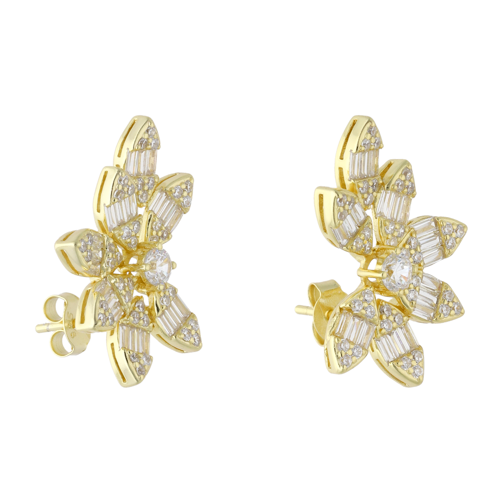 Ear climber multishape marquises circonias plata