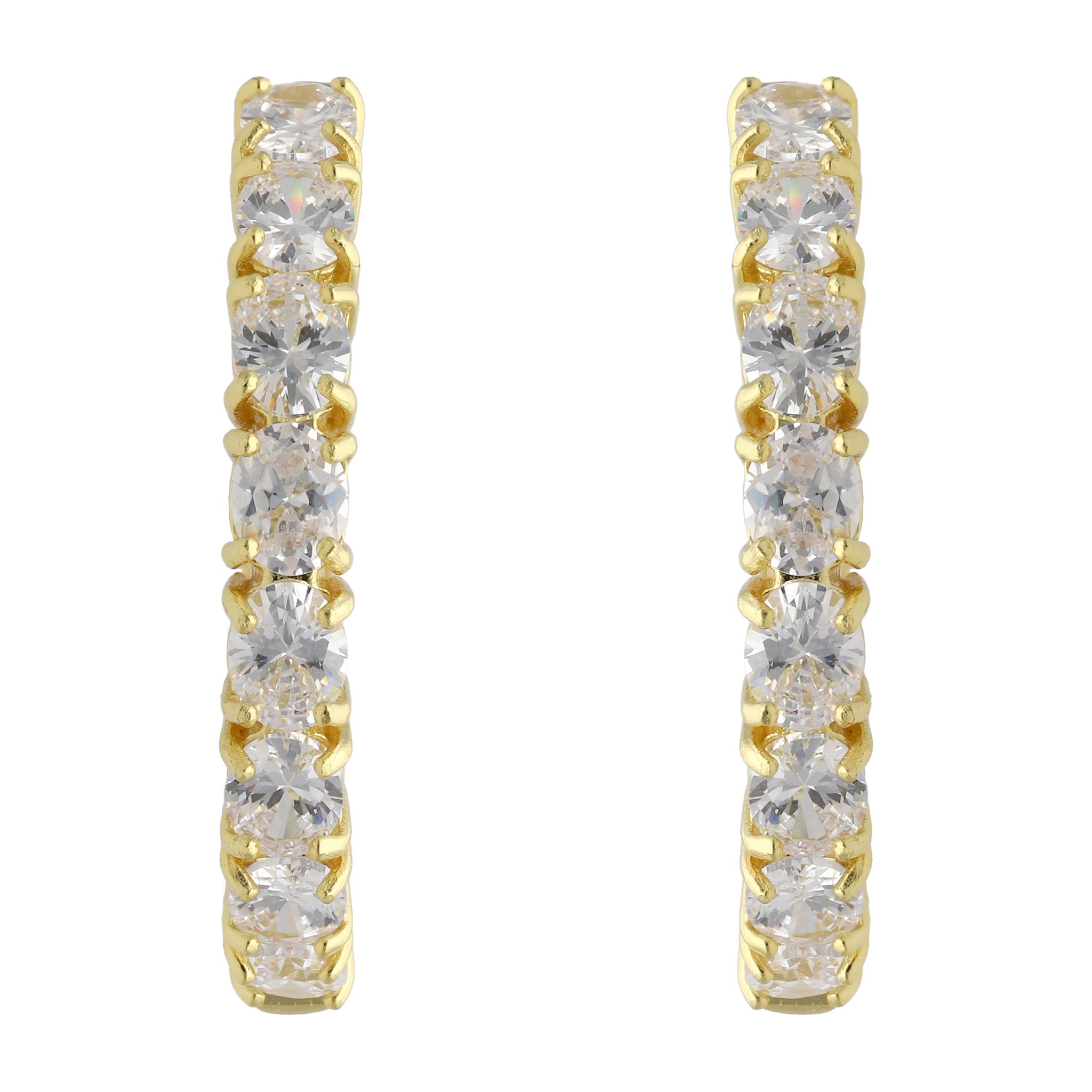 Arracadas grandes circonias plata