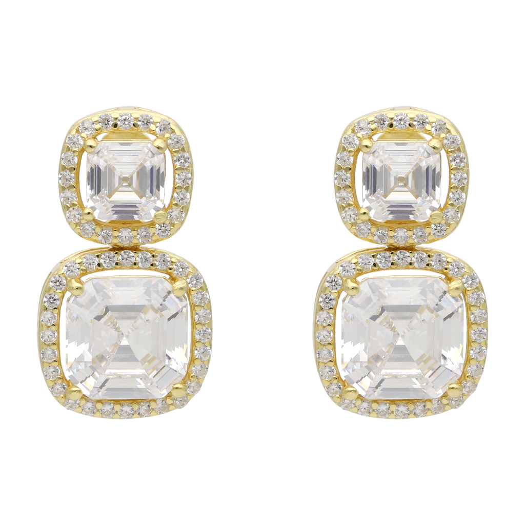 Arete 2 princess circonia plata