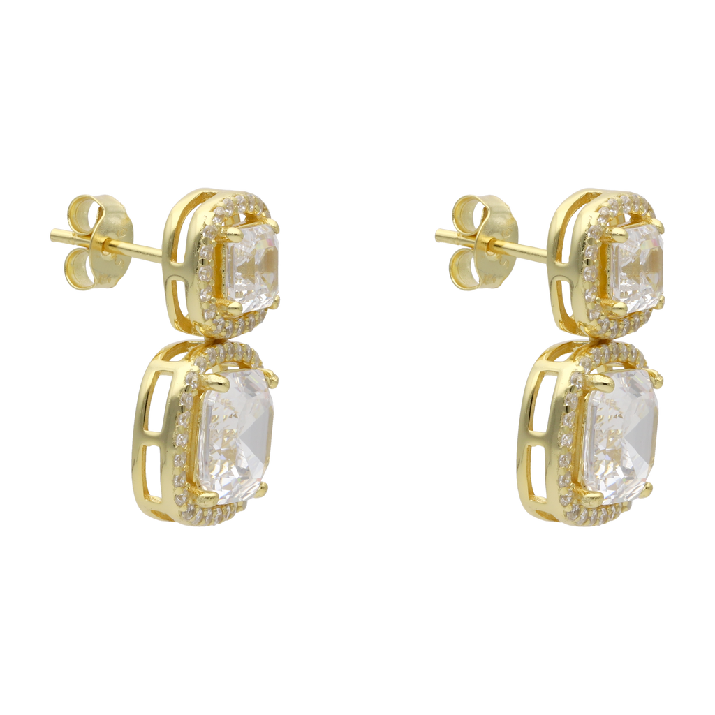 Arete 2 princess circonia plata