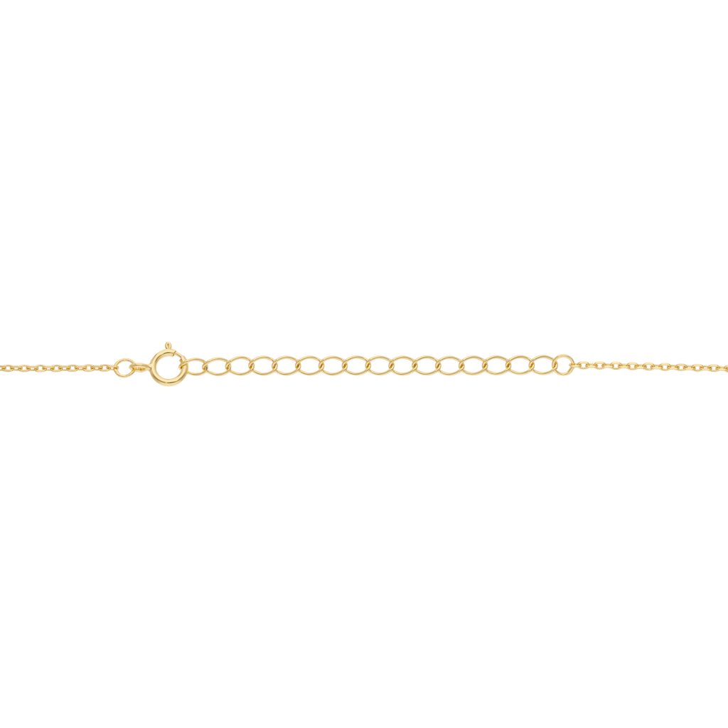 Collar cruz color y bisel circonias blancas