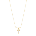 Collar cruz madre perla 6 perlitas plata