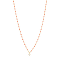 Collar esmaltado dije circonia plata