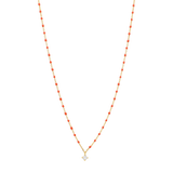 Collar esmaltado dije circonia plata