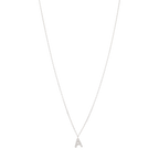 Collar inicial mini circonias blancas plata