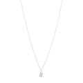 Collar inicial mini circonias blancas plata