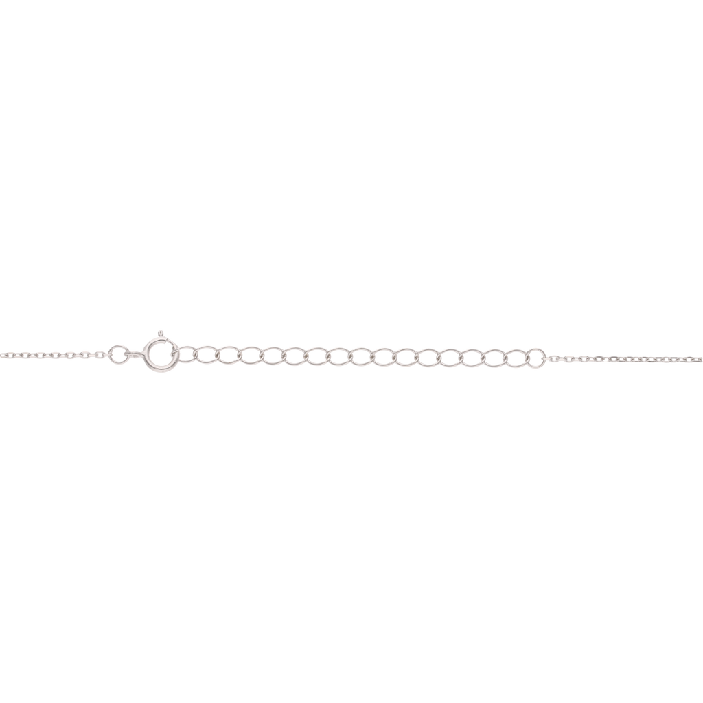 Collar inicial mini circonias blancas plata