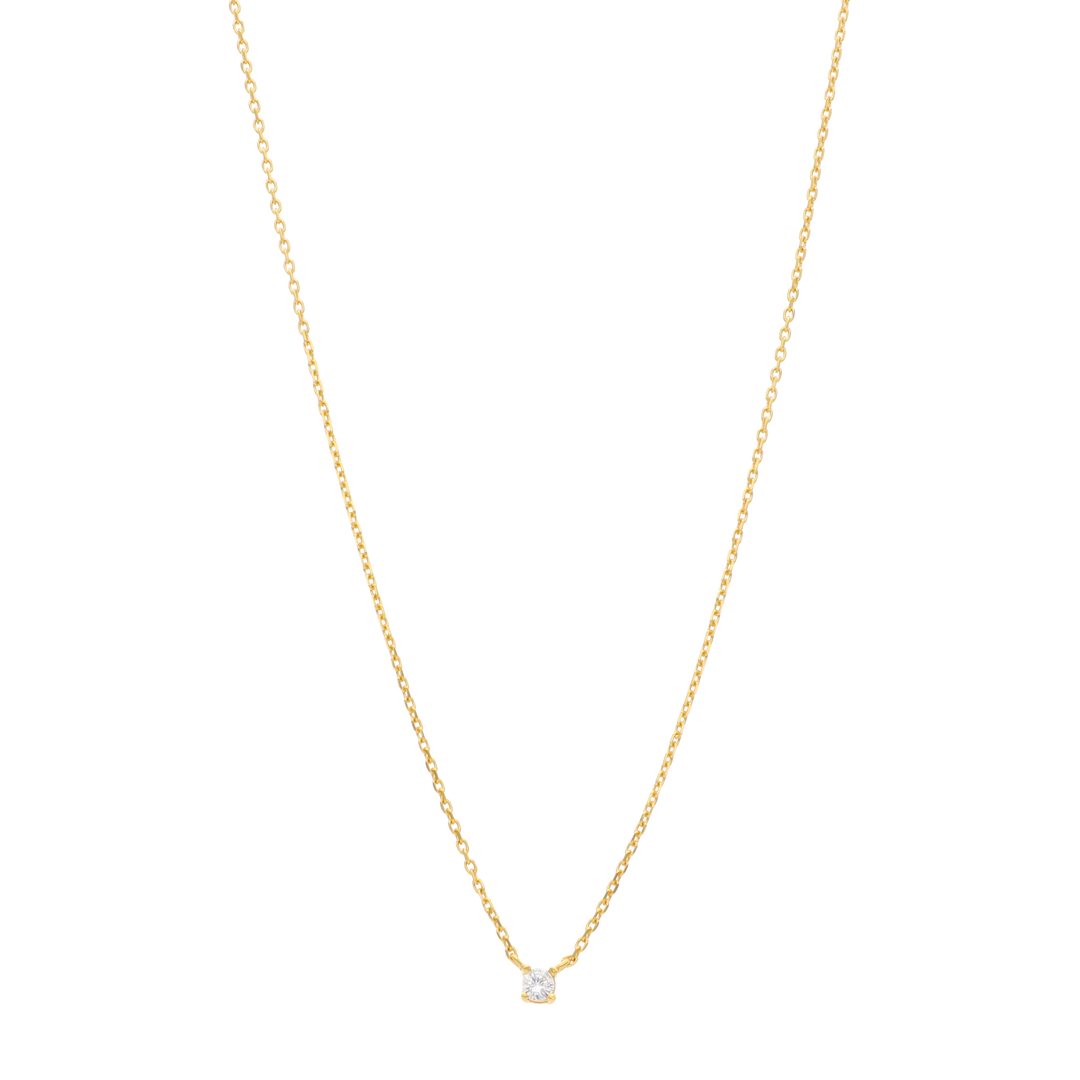 Collar circonia mini plata
