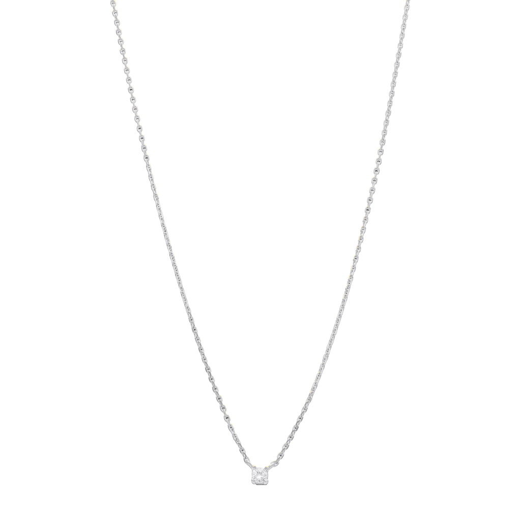 Collar circonia mini plata
