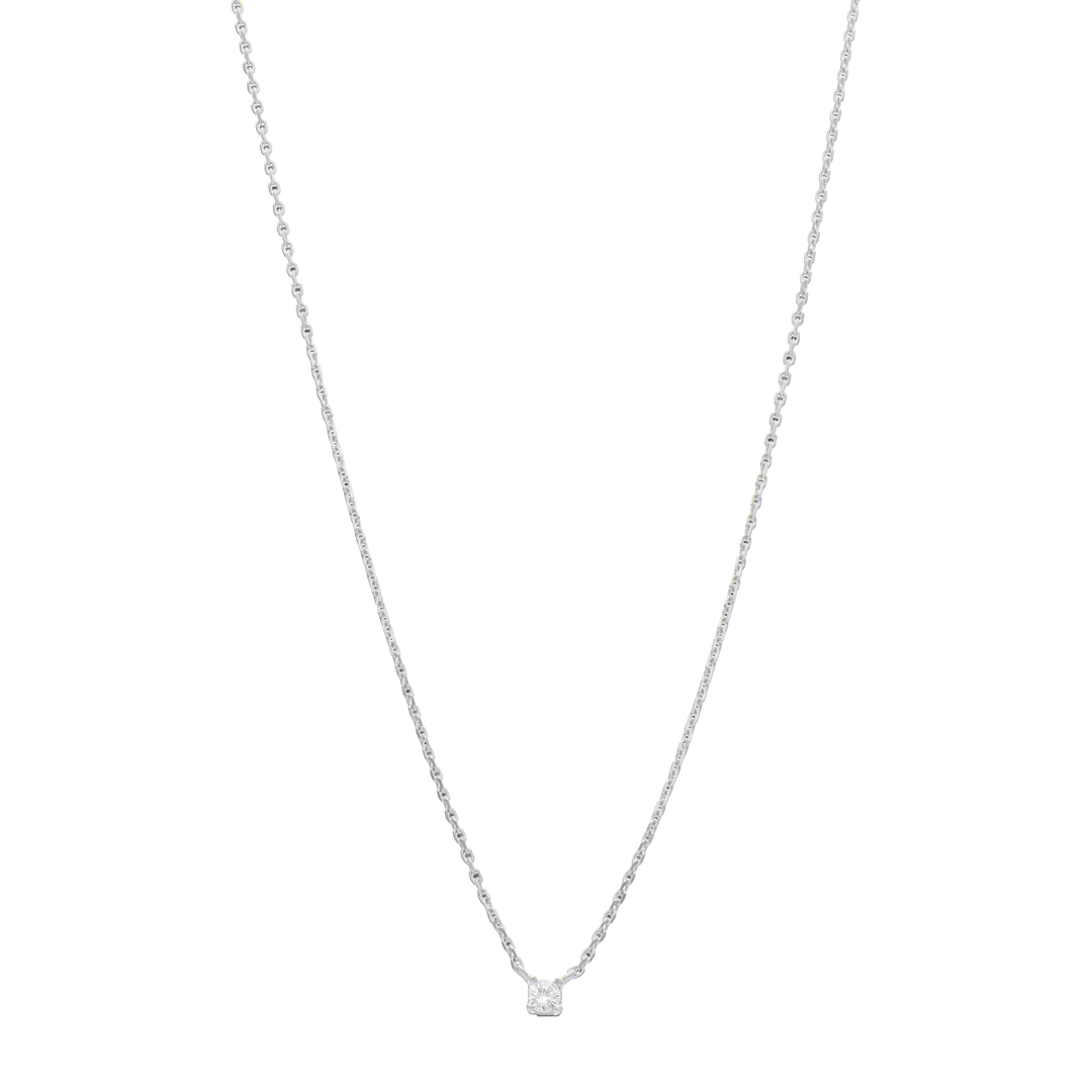 Collar circonia mini plata