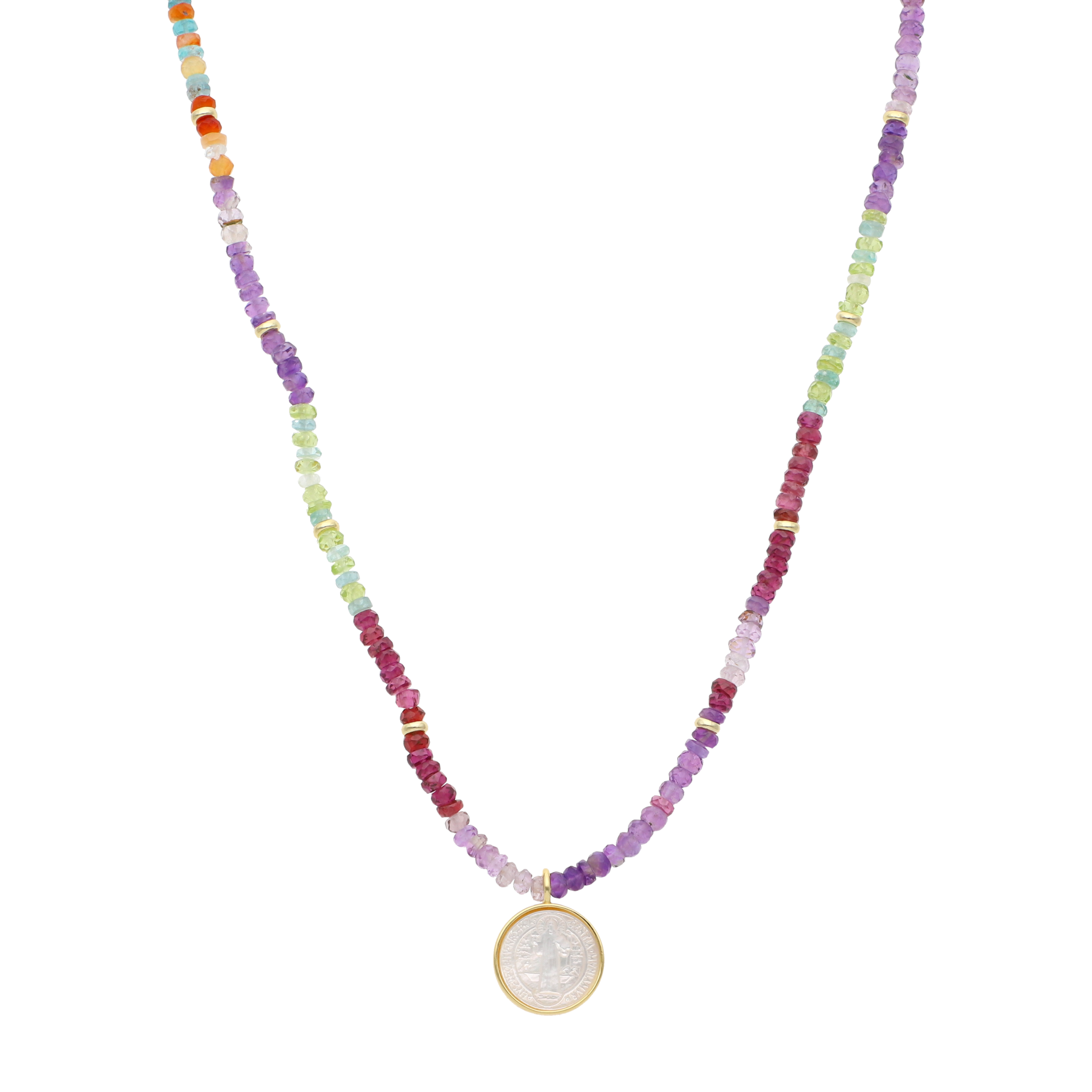 Collar San Benito semipreciosas plata