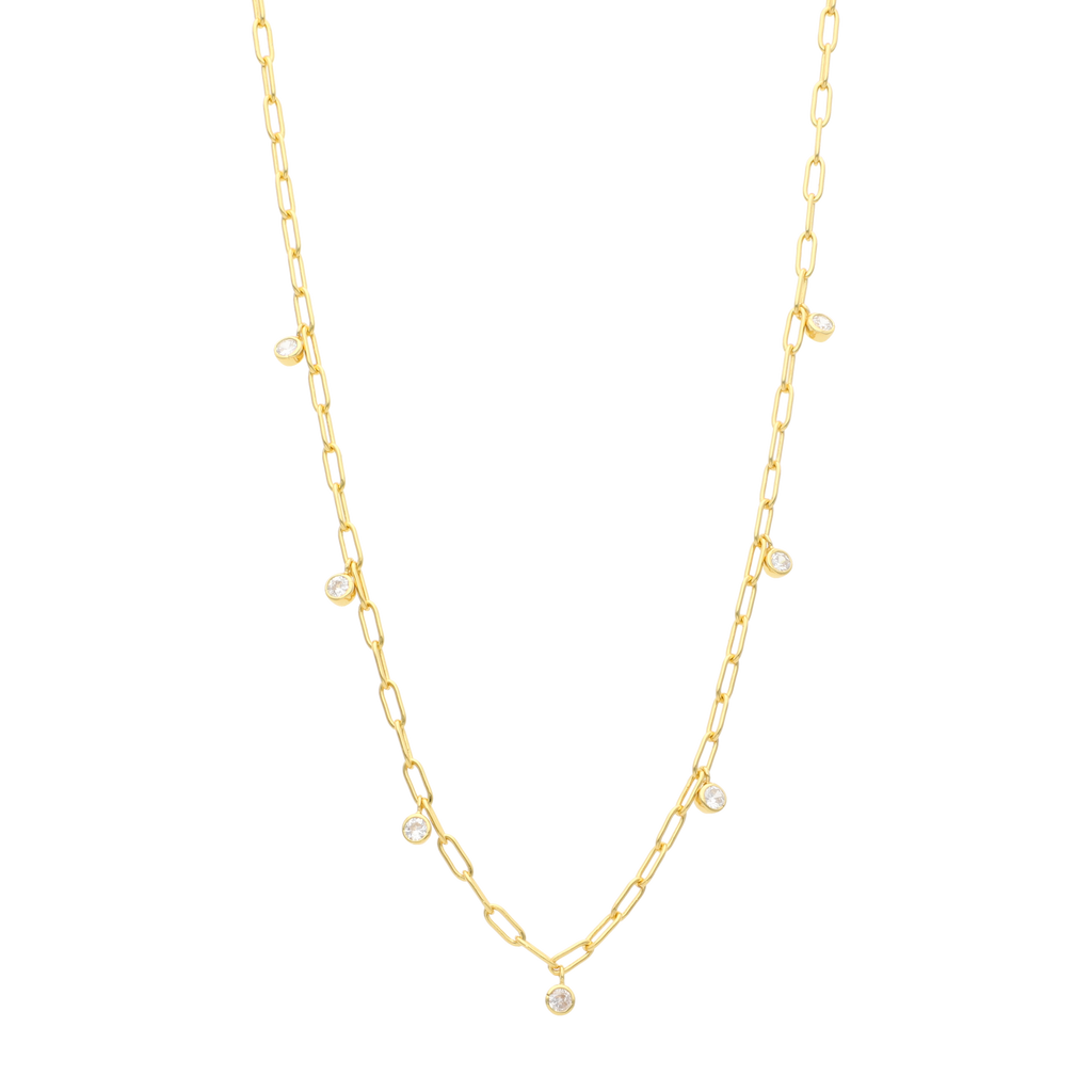 Collar clip plata 7 dijes colgantes
