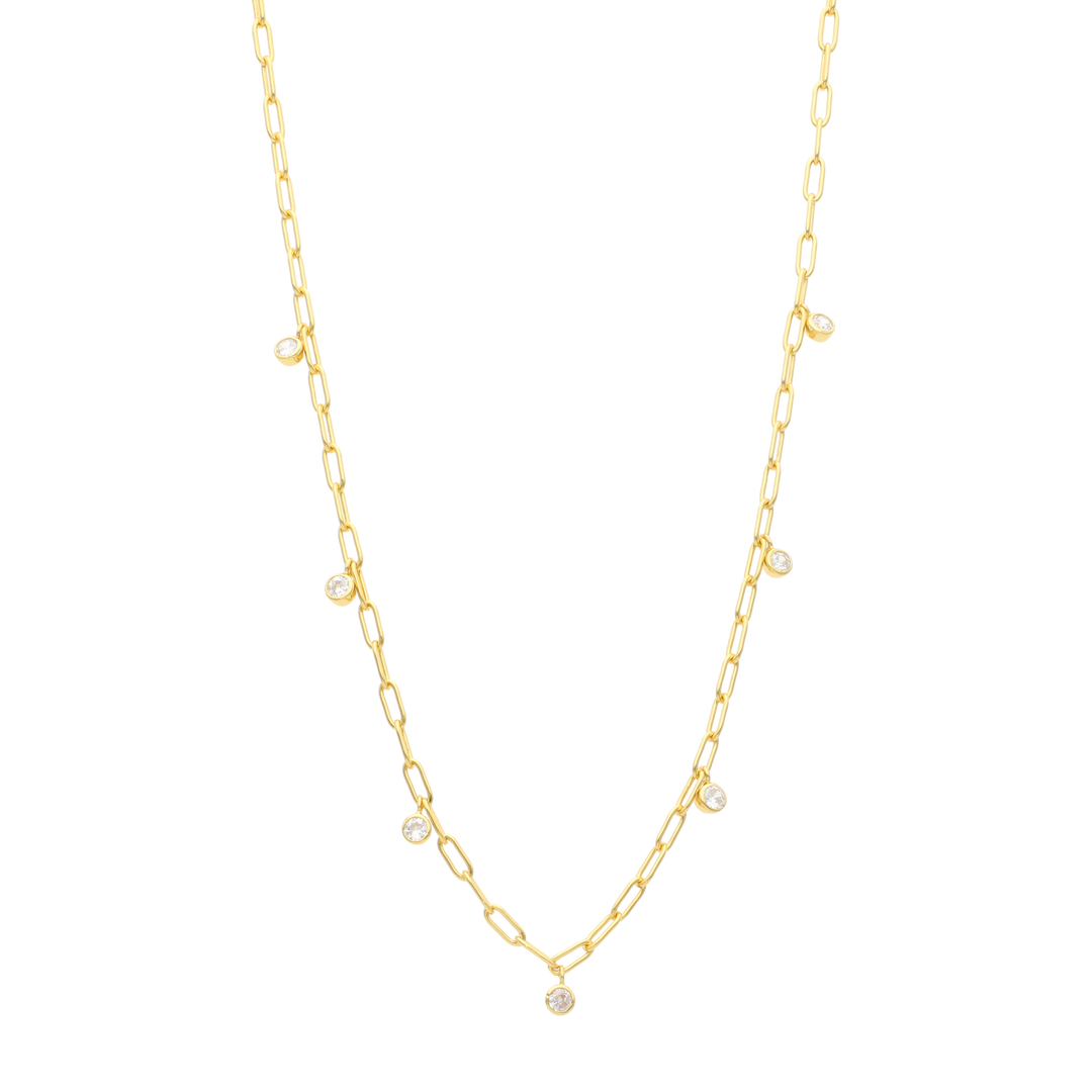 Collar clip plata 7 dijes colgantes