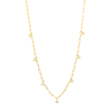 Collar clip plata 7 dijes colgantes