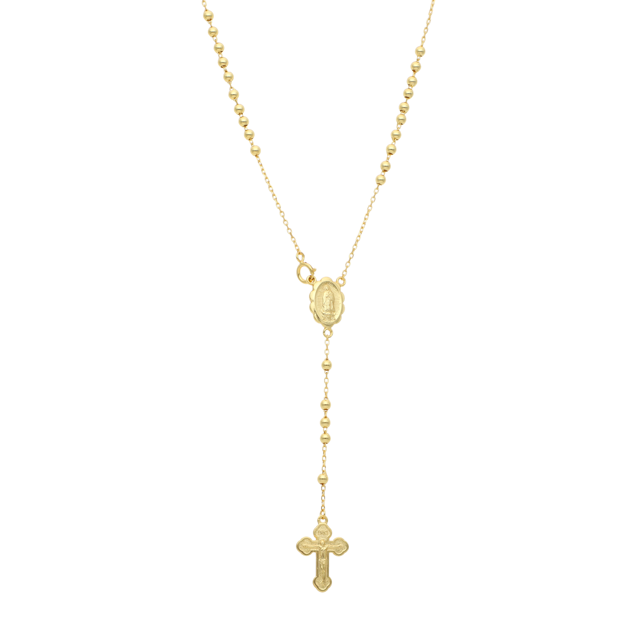 Rosario completo Guadalupe plata amarilla