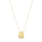 Collar Guadalupe con la luna circonias plata