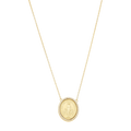 Collar medalla Guadalupe con bisel de circonias