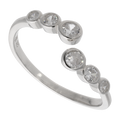 Anillo tu y yo 6 circonias plata