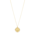 Collar medalla perlas Sagrado Corazón plata