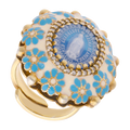 Anillo Guadalupe ágata esmaltado plata
