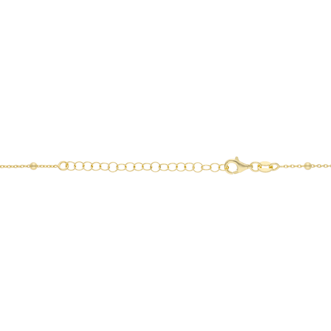 Collar Milagrosa grande ágata y circonias plata