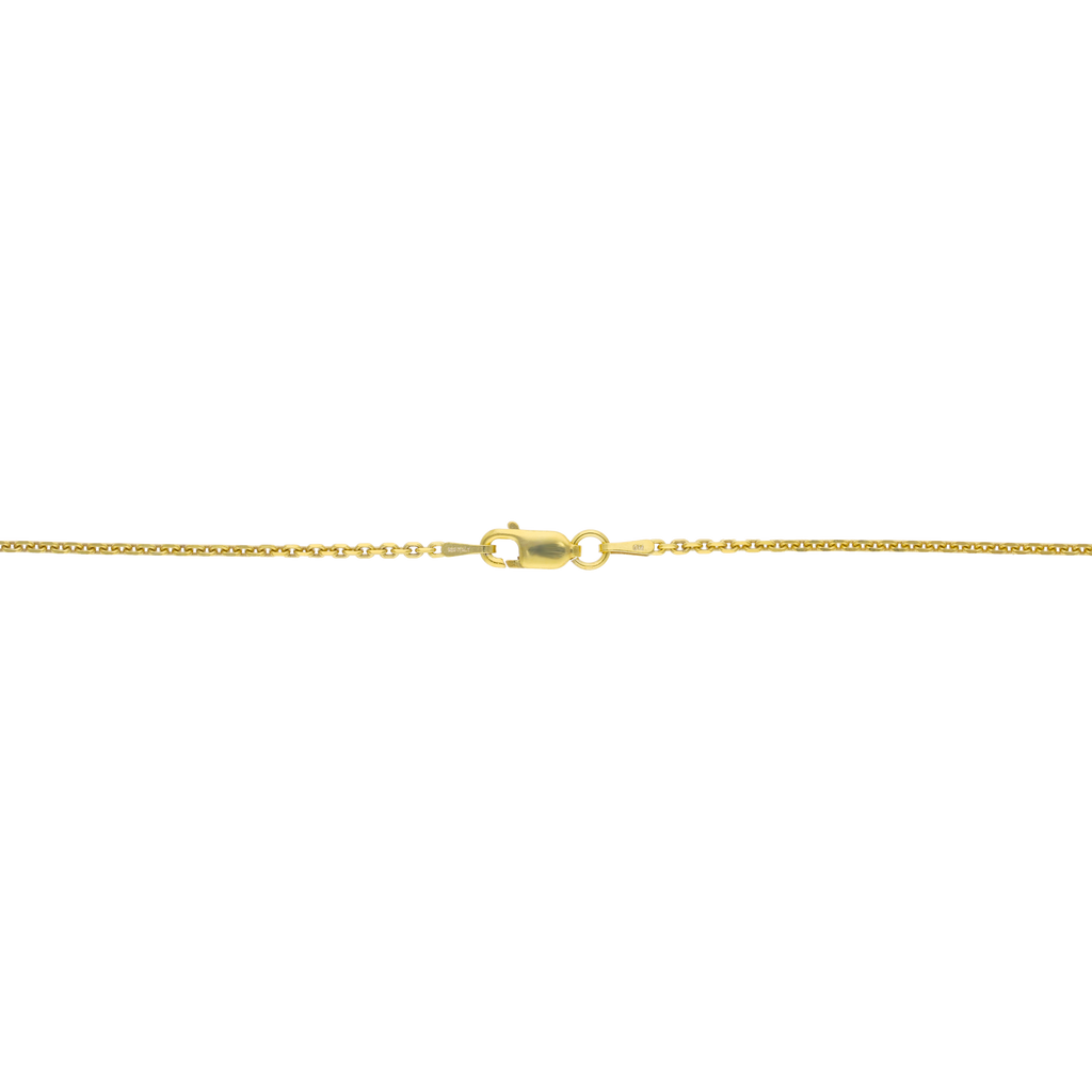 Collar cruz ágata plata amarilla