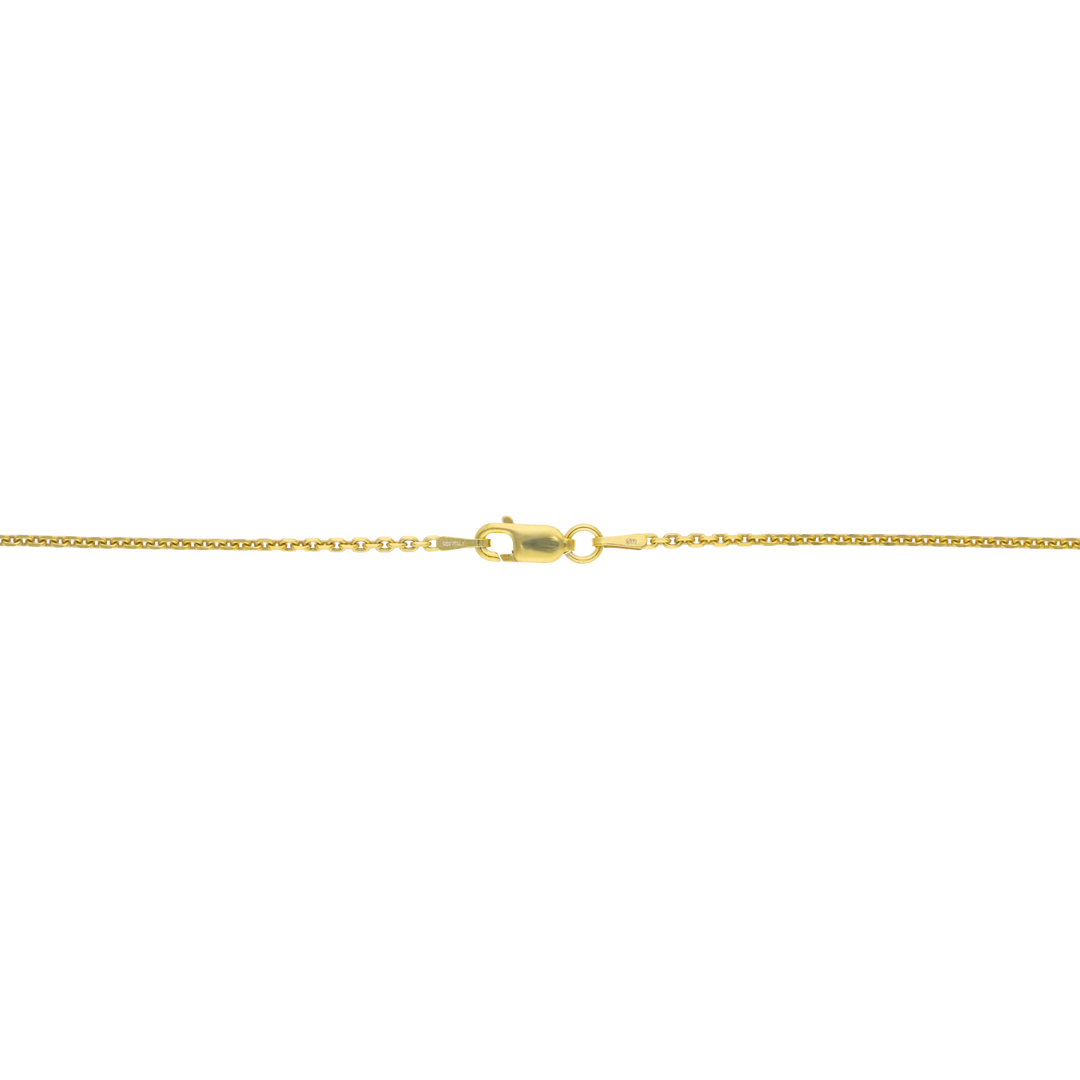 Collar cruz ágata plata amarilla