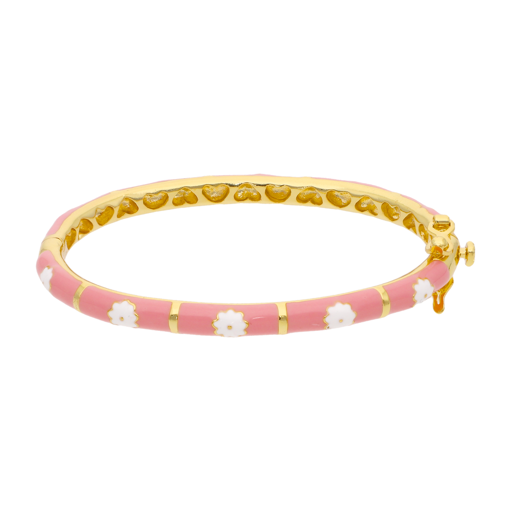 Aro esmaltado flores plata