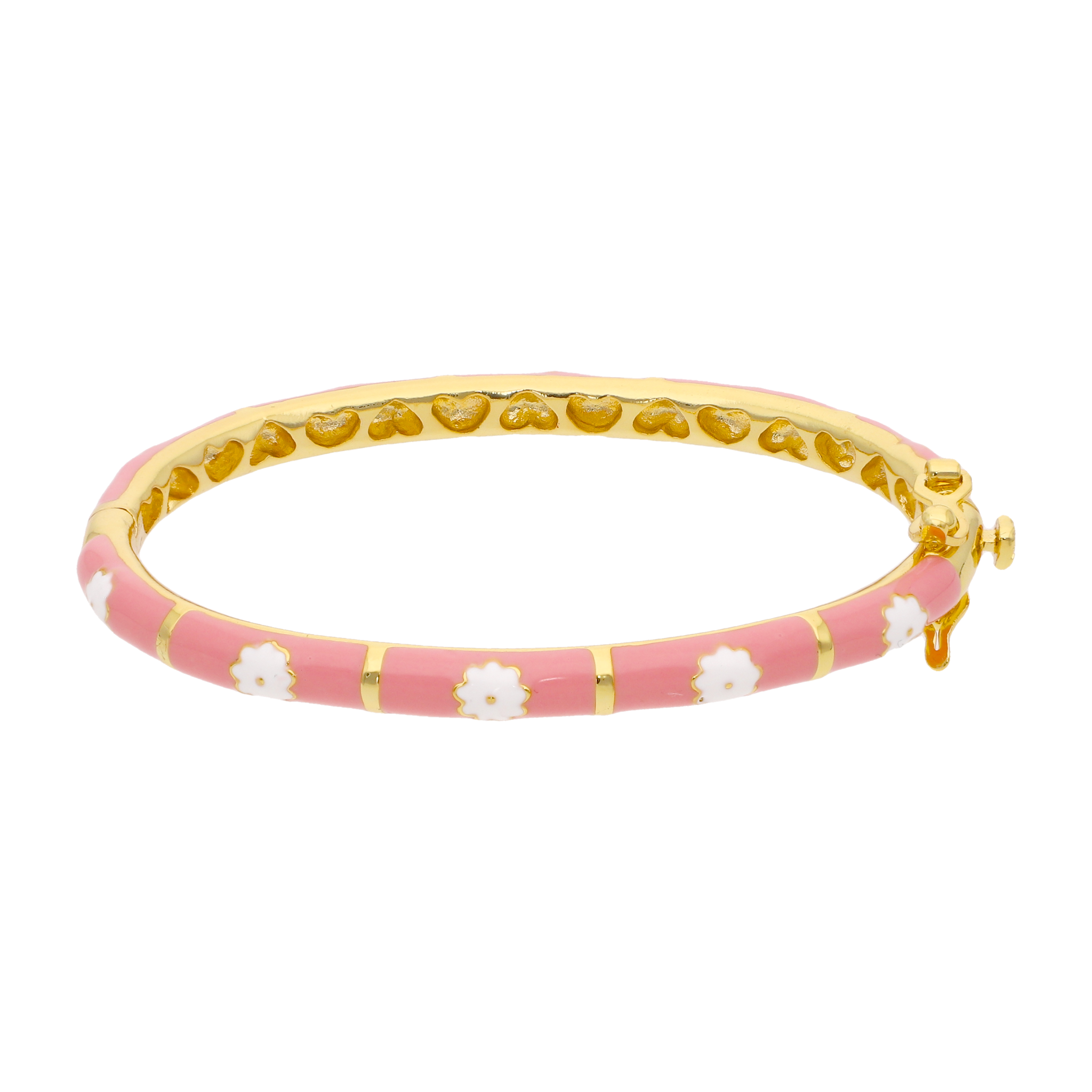 Aro esmaltado flores plata