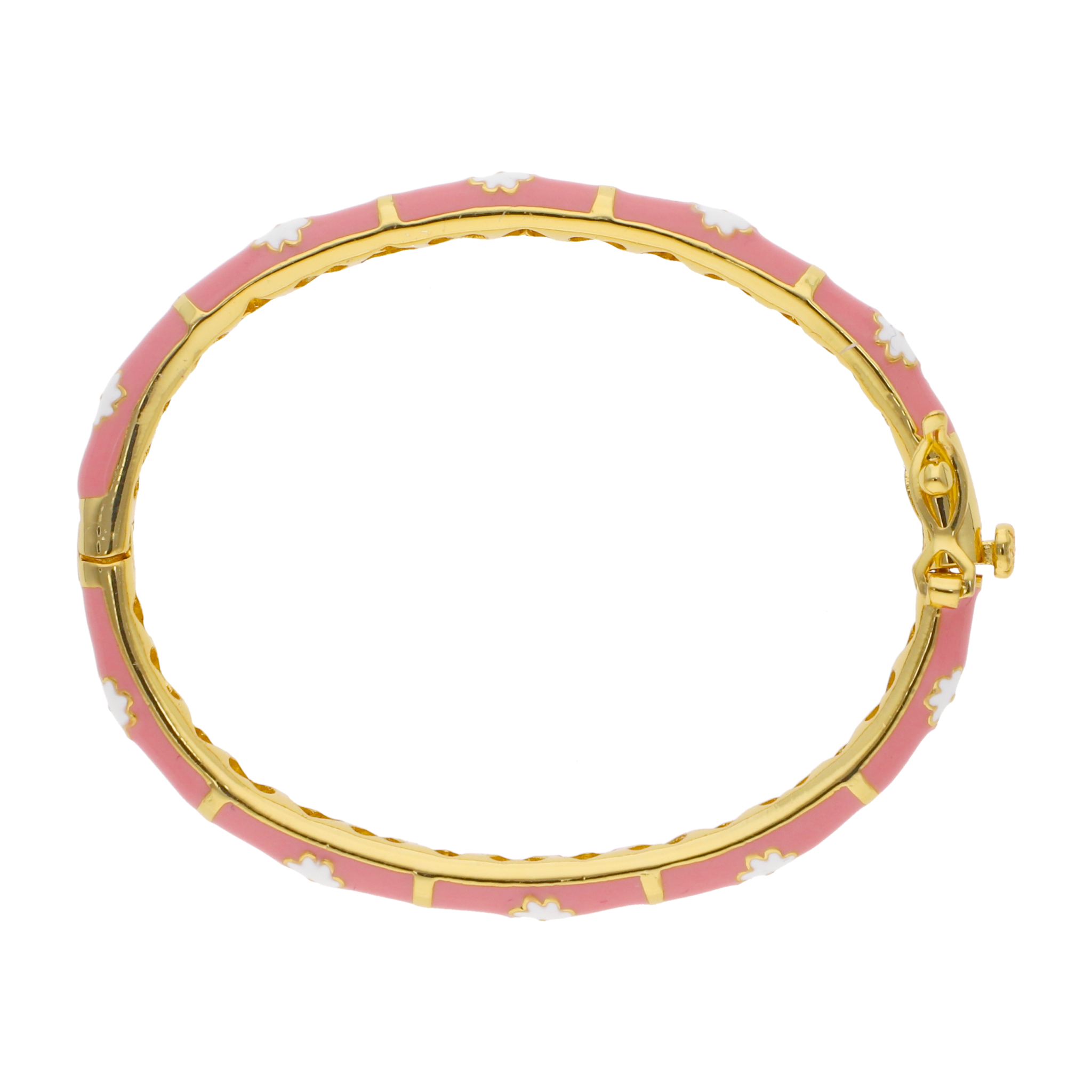 Aro esmaltado flores plata