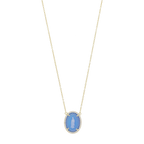 Collar Guadalupe ágata y circonias plata